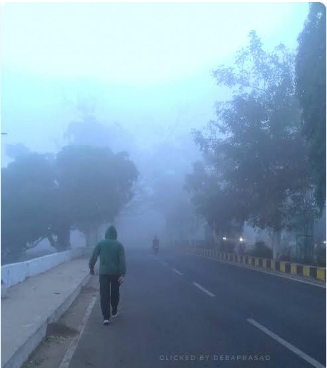 ରାଜଧାନୀରେ ଘନ କୁହୁଡ଼ି